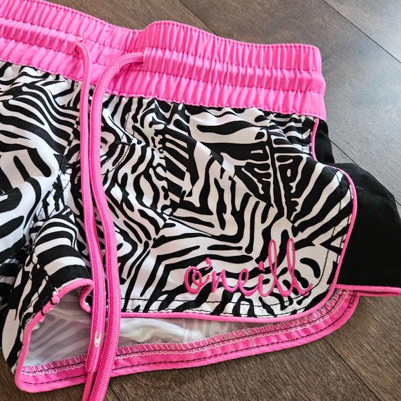 Hot pink and zebra Oneill short - Picture 2 of 6